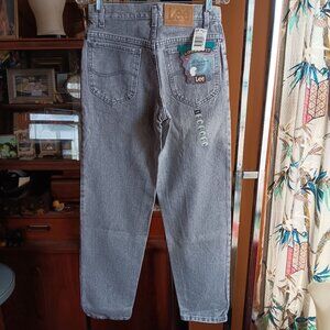 Vintage Mens Lee Jeans NEW 28x30 80's LOOSE FIT TAPERED PREP PEWTER DENIM Gray